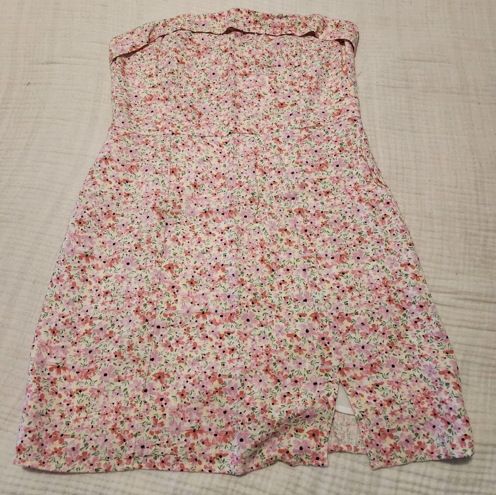 Aeropostal Floral Strapless Mini Dress